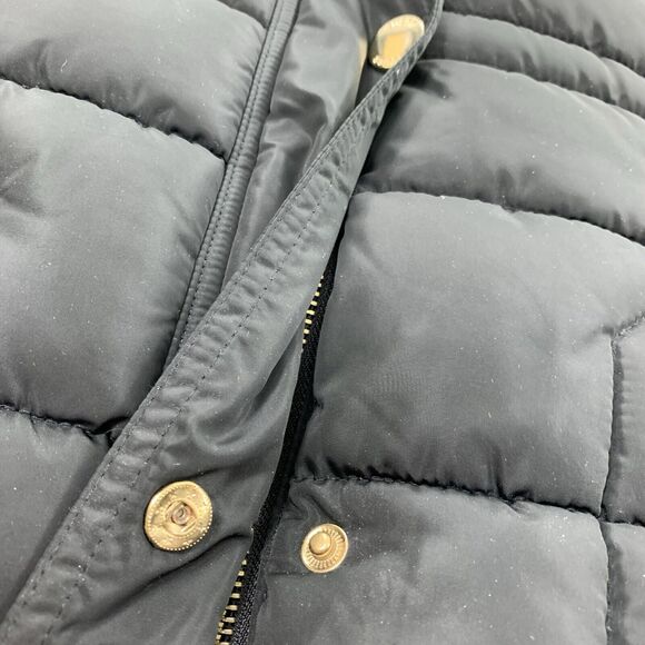 Guess Faux Fur Lined Hooded Puffer Jacket Size XL Womens Solid Black Winter Cold - Picture 9 of 11